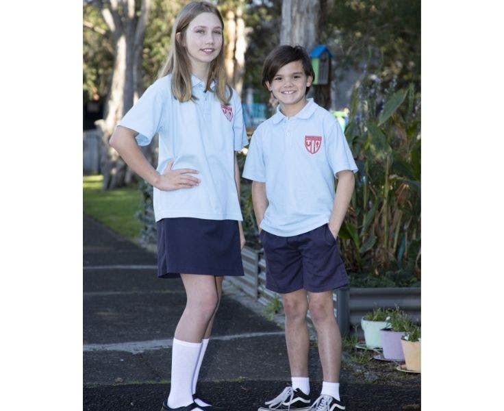 Students in summer uniform