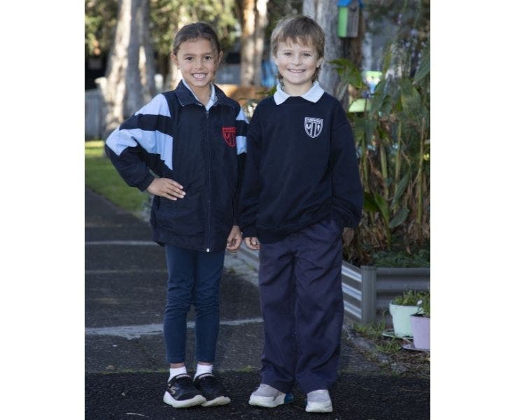 Students in winter uniform