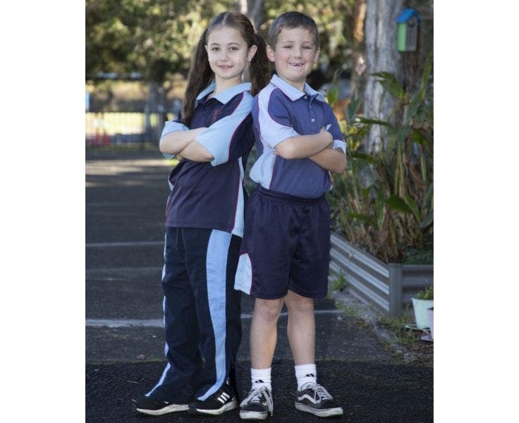 Students in sports uniform